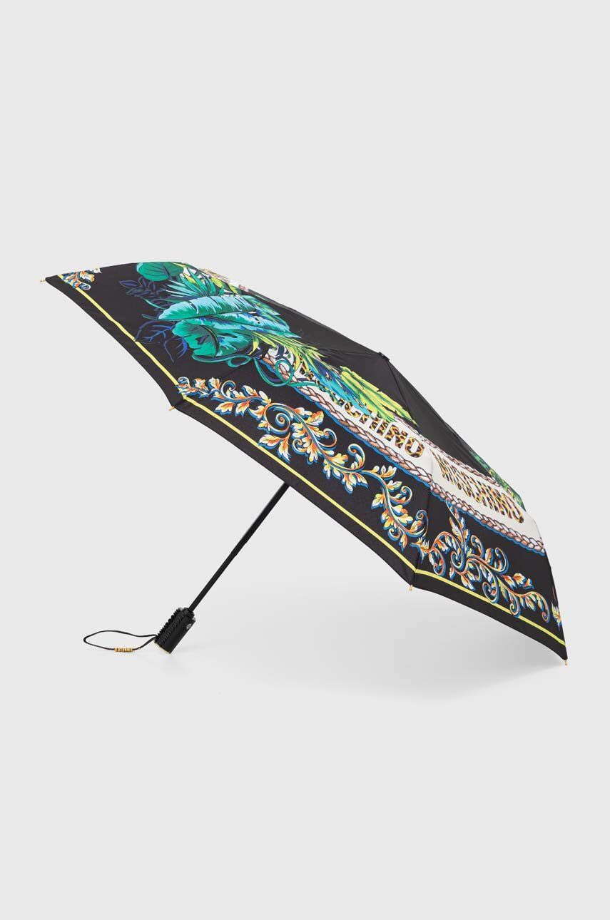 Levně Deštník Moschino černá barva, 8862 OPENCLOSEA