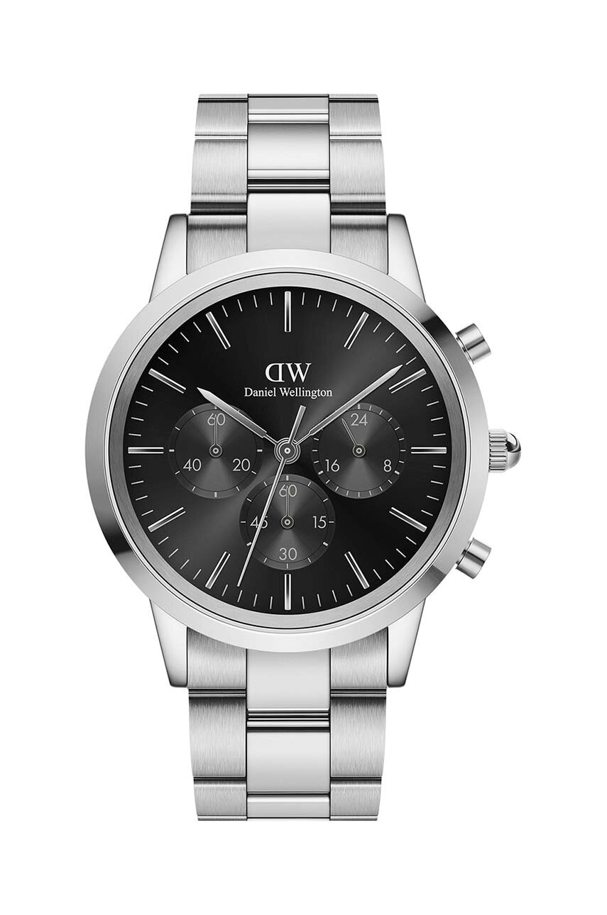 Daniel Wellington ceas Iconic Chronograph femei, culoarea argintiu