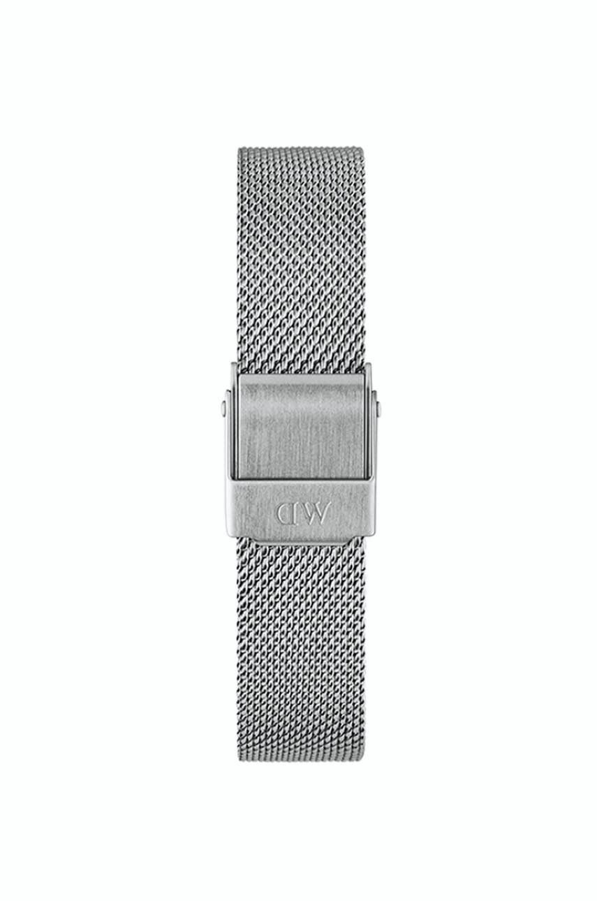 Levně Řemínek na hodinky Daniel Wellington Petite 12 Sterling Black stříbrná barva