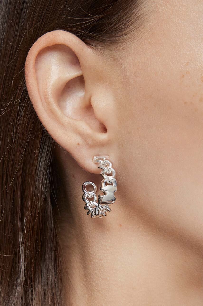 Ασημένια σκουλαρίκια Tous Bold Motif φωτογραφία