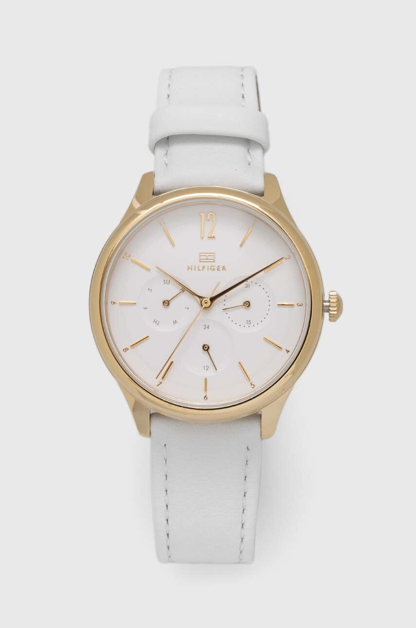 Levně Hodinky Tommy Hilfiger bílá barva