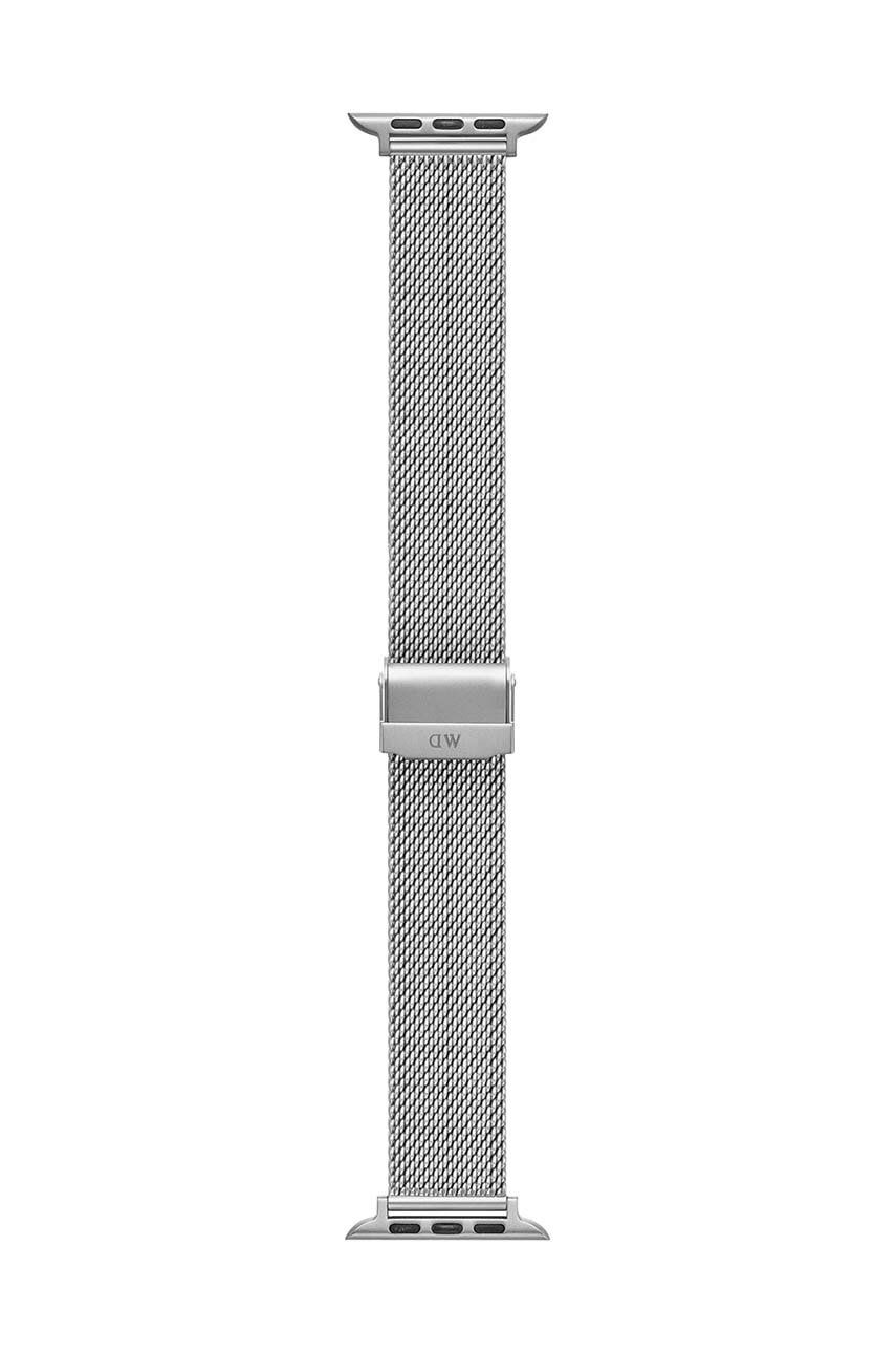 Daniel Wellington curea pentru apple watch Smart Watch Mesh strap culoarea argintiu