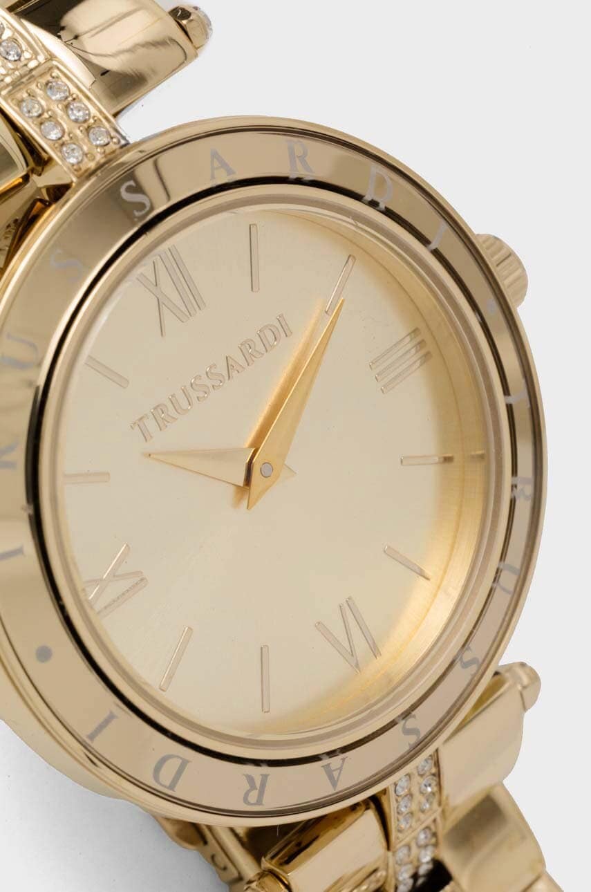 Trussardi ceas femei, culoarea auriu, R2453145508