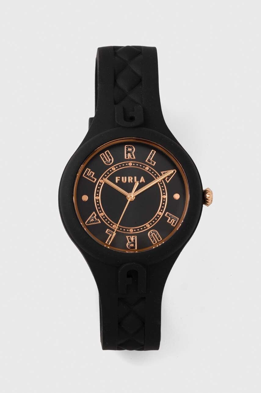 Levně Hodinky Furla černá barva, WW00056004L3