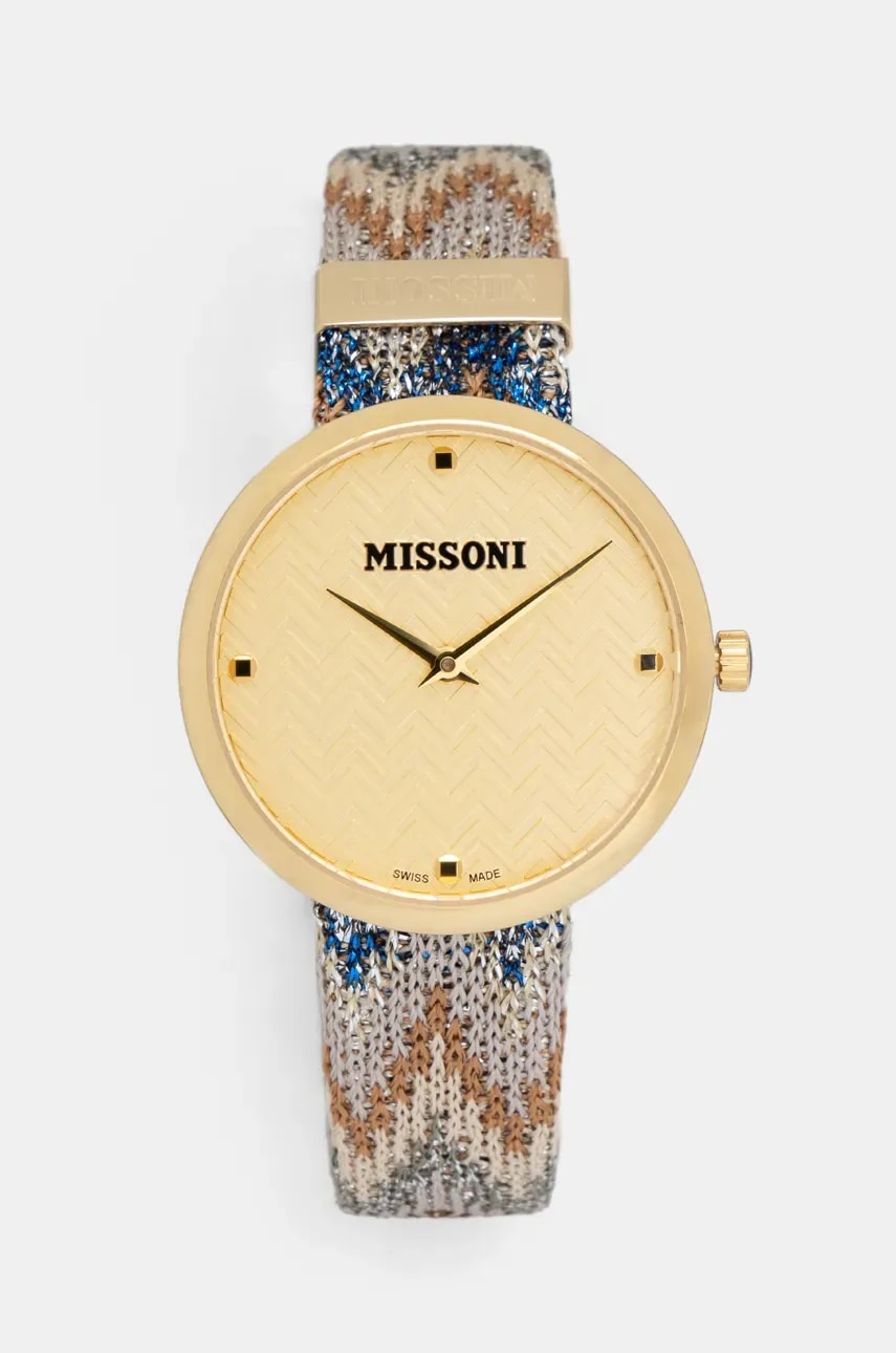 Missoni ceas femei, culoarea auriu, MWY202322 Missoni ceas femei, culoarea auriu, MWY202322