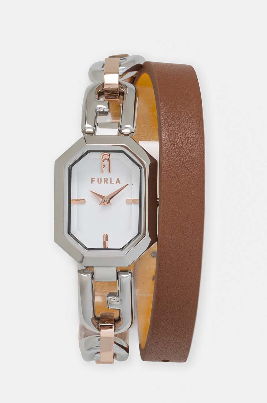 

Часовник Furla дамски в сребристо WW00044006L5, Сребърен