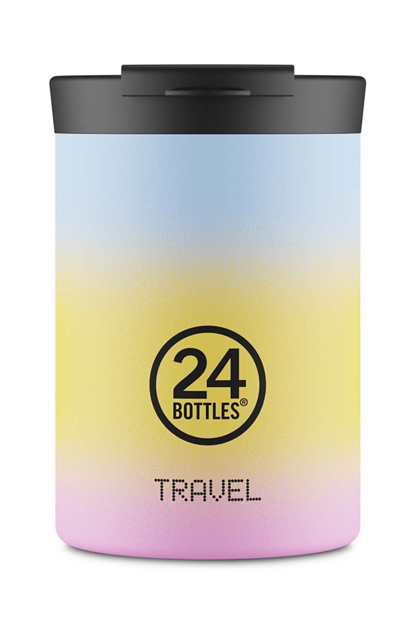 Θερμική κούπα 24bottles Travel Tumbler 350ml  Aurora χρώμα: κίτρινο, Travel.Tumb.350.Aurora φωτογραφία