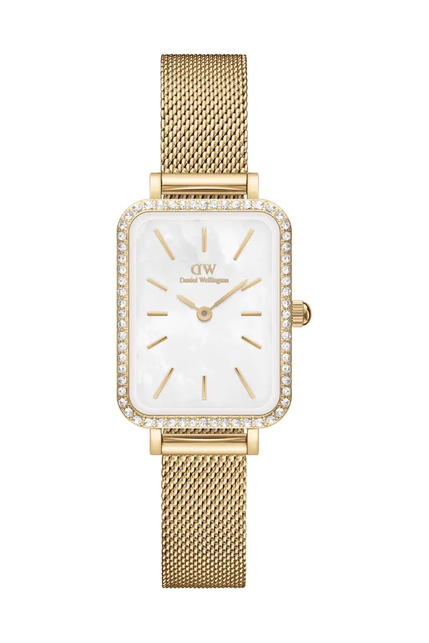 Daniel Wellington ceas Quadro Lumine Bezel Evergold 40 femei, culoarea auriu, DW00100668 Daniel Wellington ceas Quadro Lumine Bezel Evergold 40 femei, culoarea auriu, DW00100668