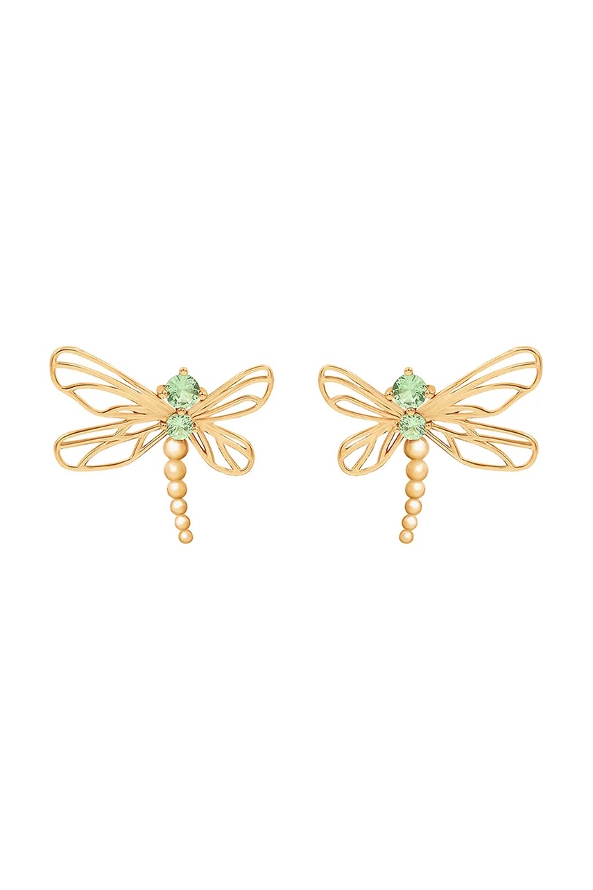 Lilou Επιχρυσωμένα σκουλαρίκια Lilou Dragonfly 182/22/KOL/AZU/ZIC/PO
