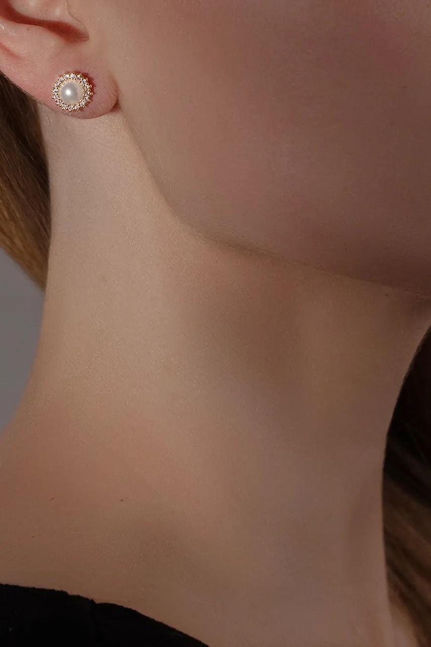 Позолоченные серьги Lilou Cosmos 225/12/KOL/NO2/BIA/PO