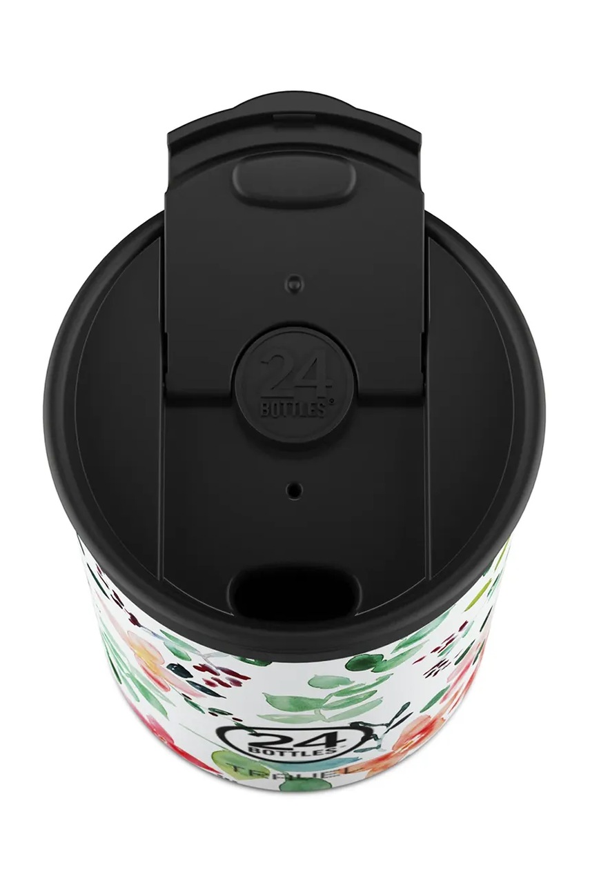 Ισοθερμική κούπα 24bottles Travel Tumbler 350 ml Little Buds χρώμα: άσπρο, Travel.350.LittleBuds φωτογραφία