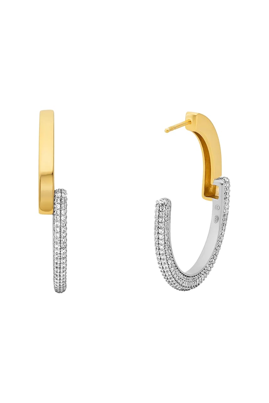 Серебряные серьги с позолотой Michael Kors MKC1752CZ931 Серебряные серьги с позолотой Michael Kors MKC1752CZ931