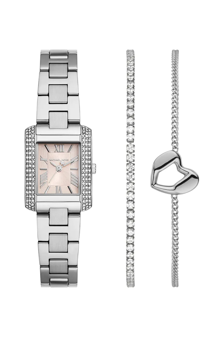 Michael Kors ceas si bratari culoarea argintiu, MK7514SET