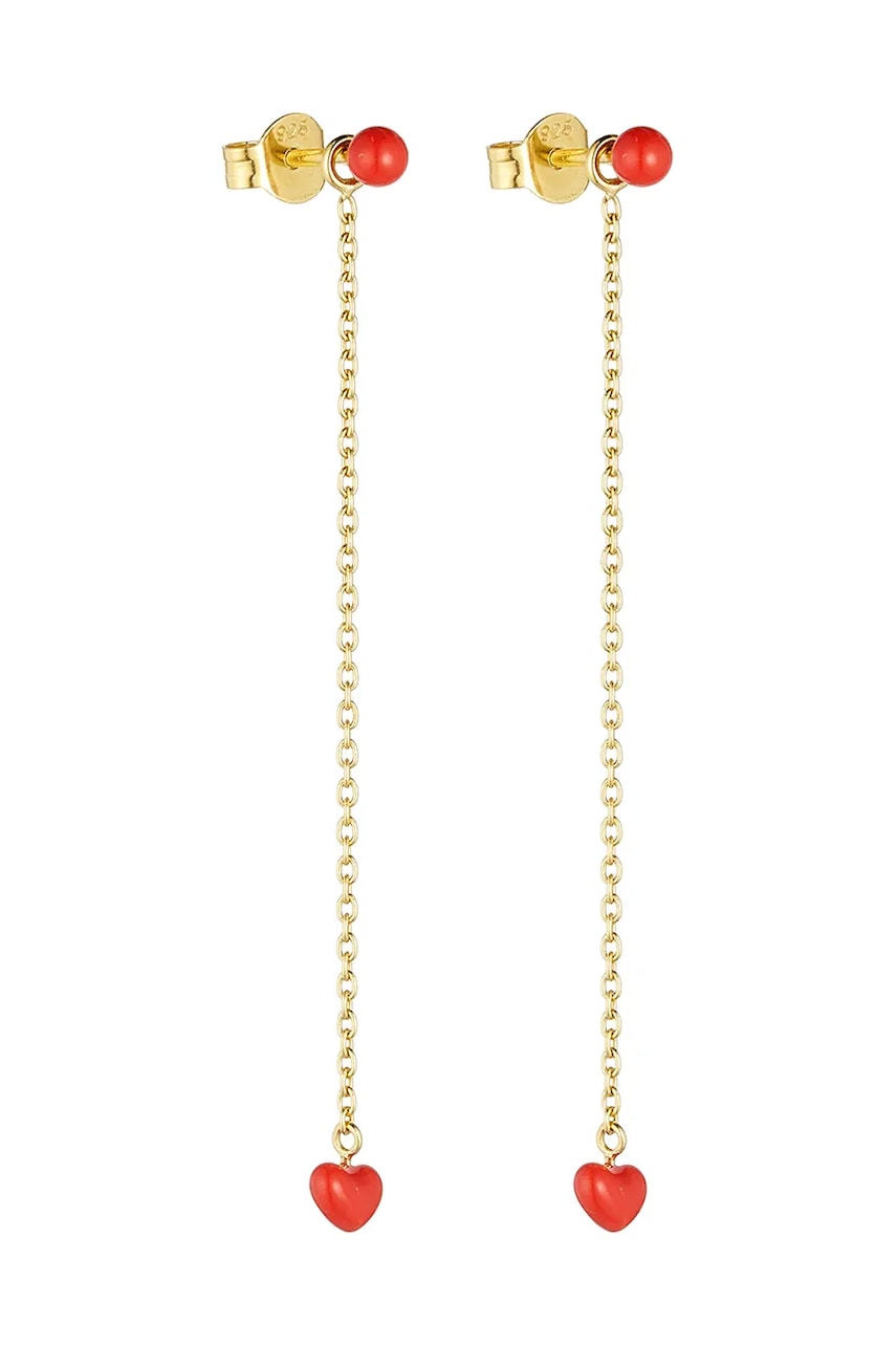 Design Letters cercei din argint placat cu aur 90402007CORAL