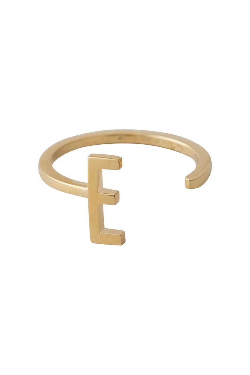 Levně Pozlacený stříbrný prsten Design Letters 90601000E