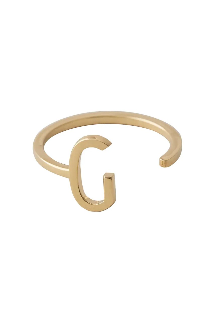 Levně Pozlacený stříbrný prsten Design Letters 90601000G