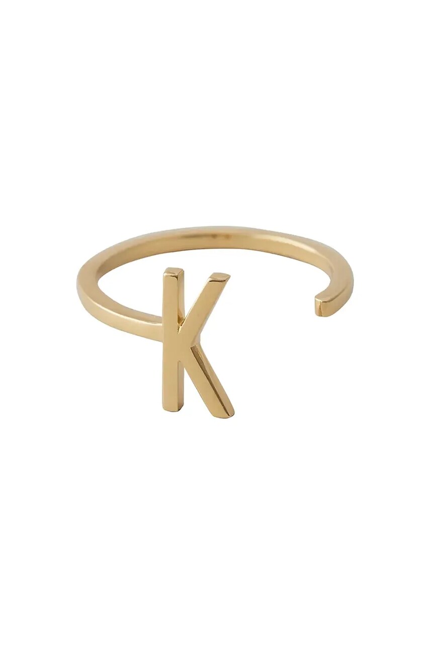 Levně Pozlacený stříbrný prsten Design Letters 90601000K