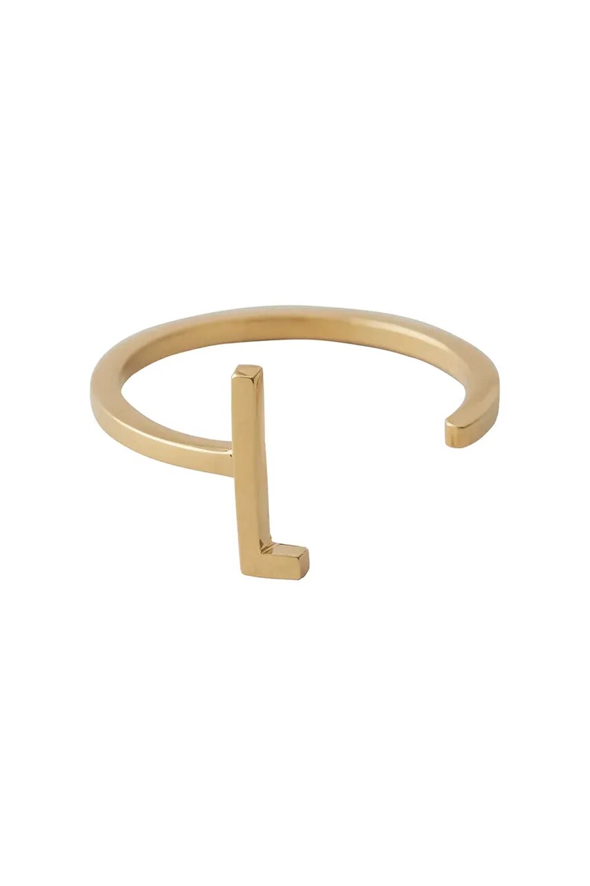 Levně Pozlacený stříbrný prsten Design Letters 90601000L