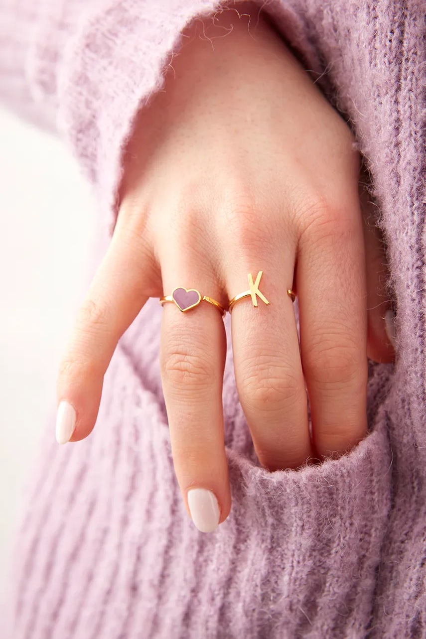 Серебряное кольцо с позолотой Design Letters 90601000S