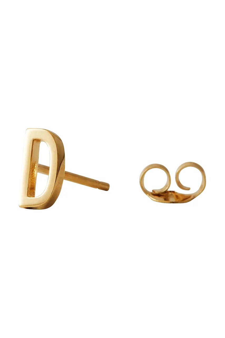 Design Letters cercel din argint placat cu aur 90401001D
