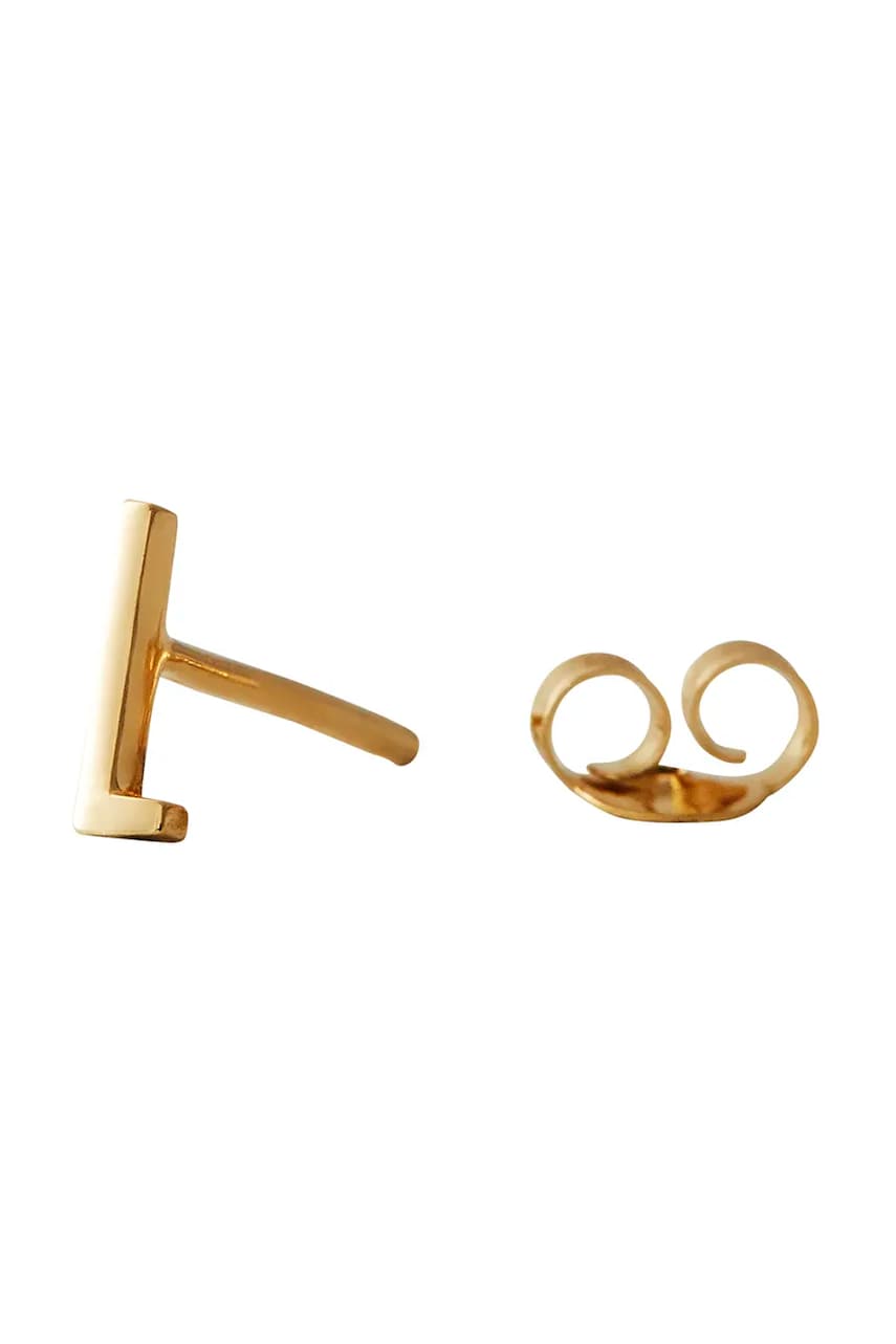 Design Letters cercel din argint placat cu aur 90401001L