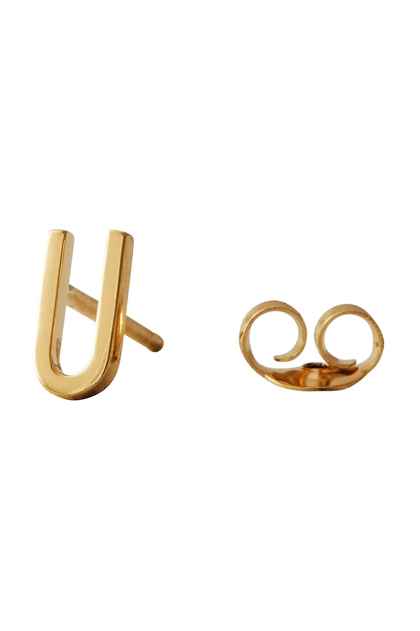 Design Letters cercel din argint placat cu aur 90401001U