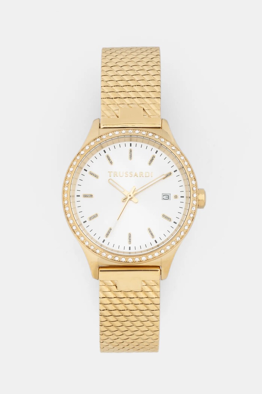 Trussardi ceas CITY LIFE femei, culoarea auriu, R2453170504