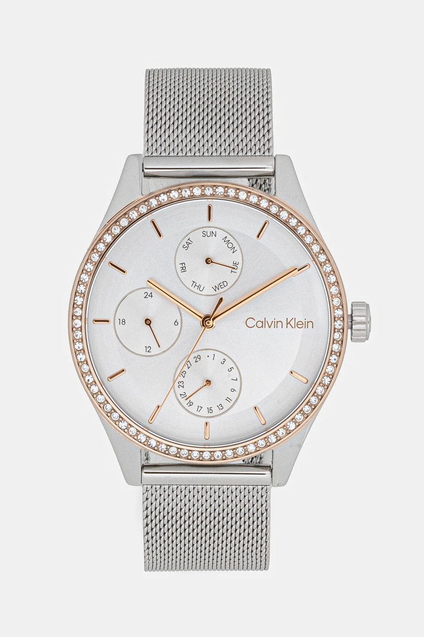 Levně Hodinky Calvin Klein stříbrná barva, 25100010
