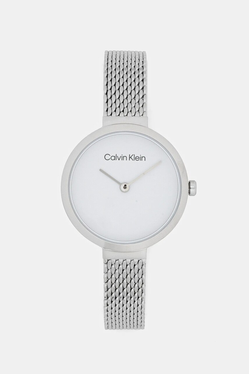 Levně Hodinky Calvin Klein stříbrná barva, 25200082