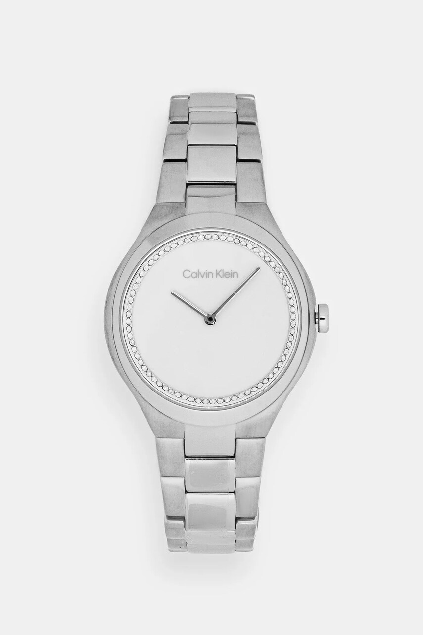 Levně Hodinky Calvin Klein stříbrná barva, 25200365