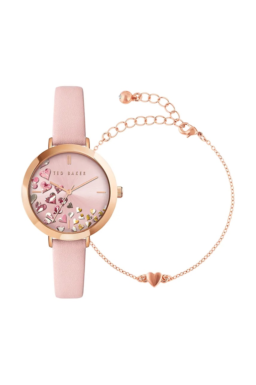 Ted Baker ceas și brățară femei, culoarea roz, BKG028100