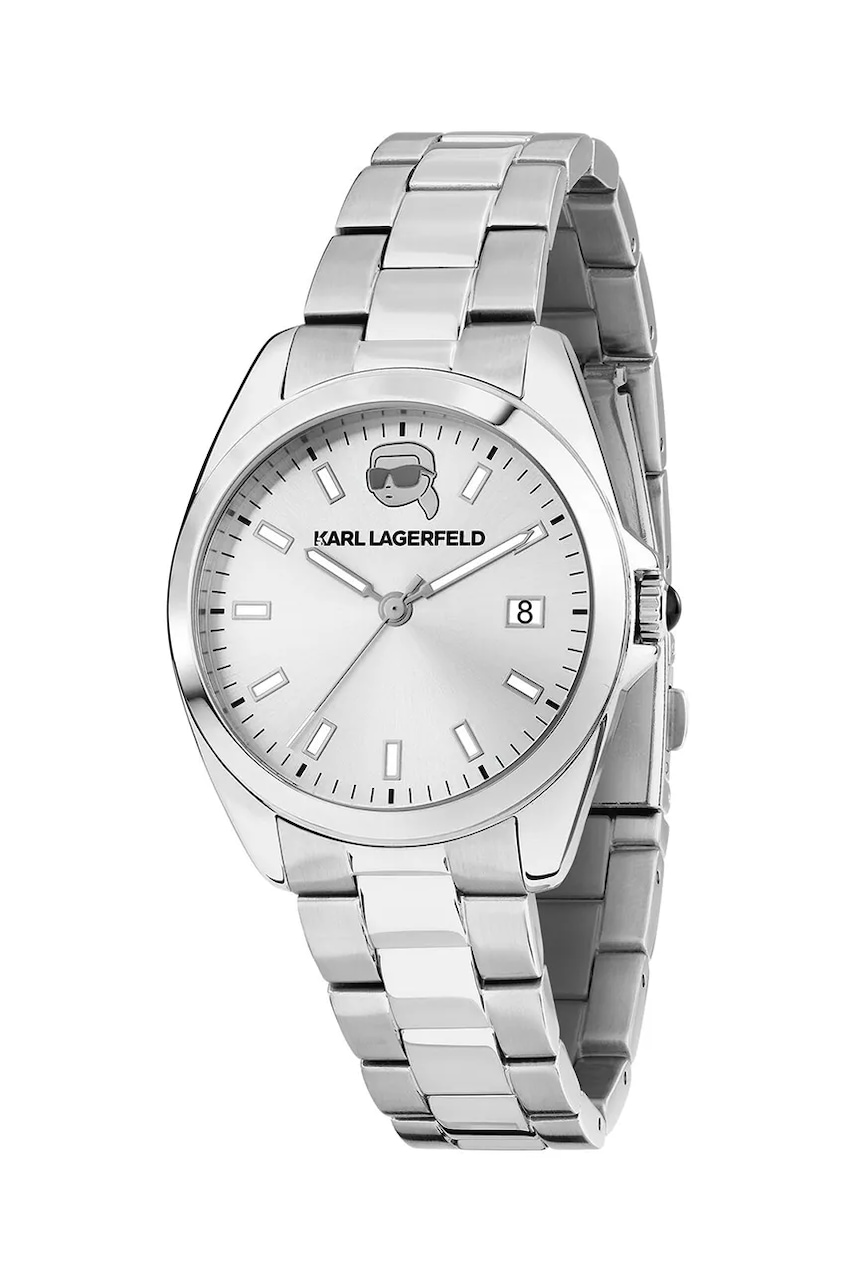 Hodinky Karl Lagerfeld stříbrná barva, R0553101517