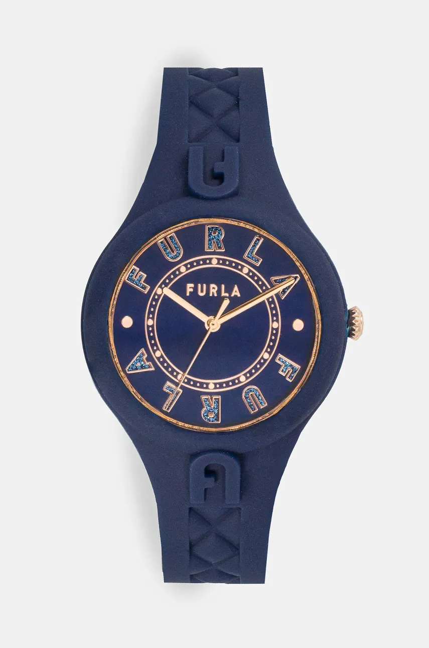 Furla ceas ATHLEISURE femei, culoarea albastru marin, WW00056014L3