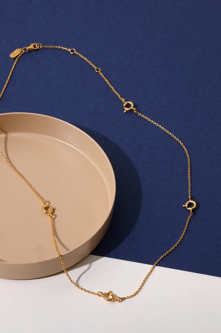 Κολιέ από επιχρυσωμένο ασήμι Design Letters 90105004GOLD φωτογραφία