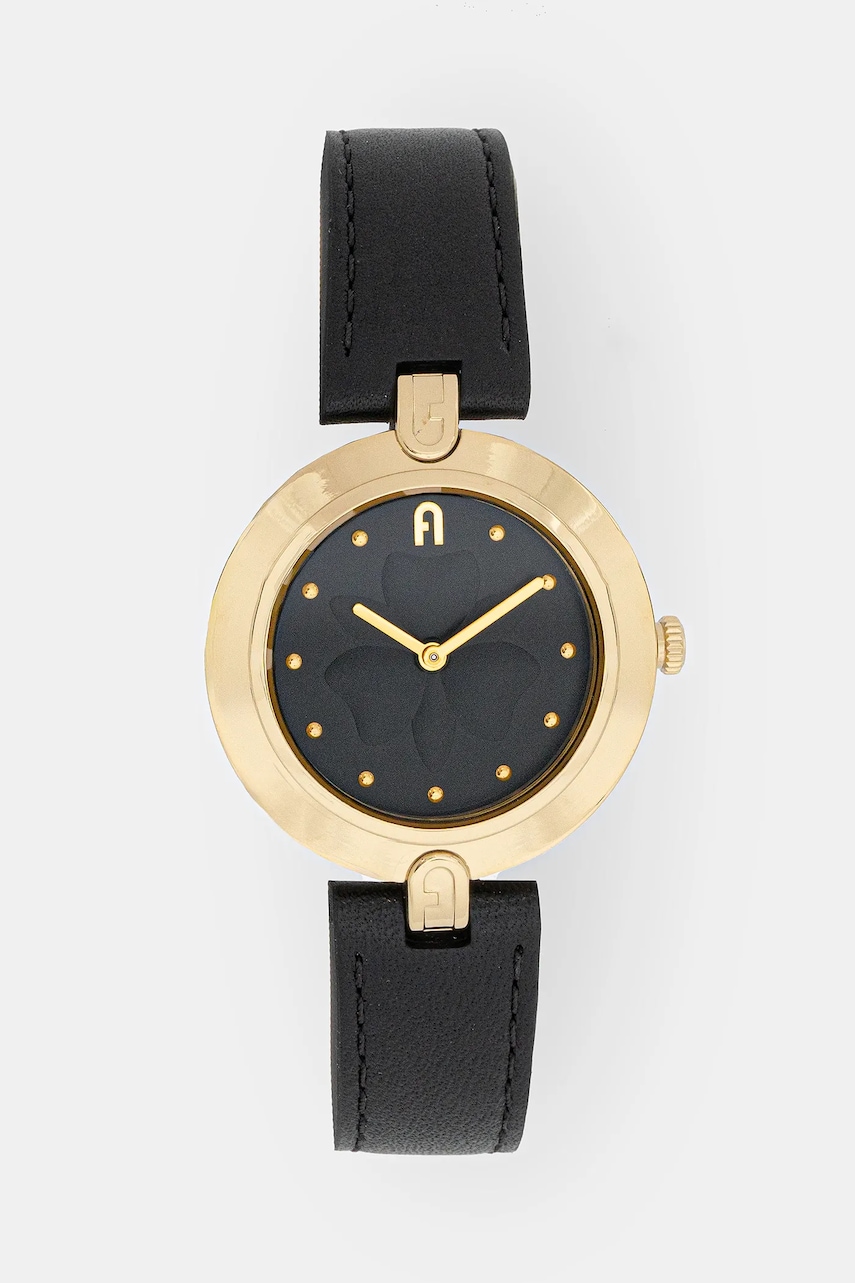 Furla ceas FURLA HERITAGE culoarea negru, WW00002012L2