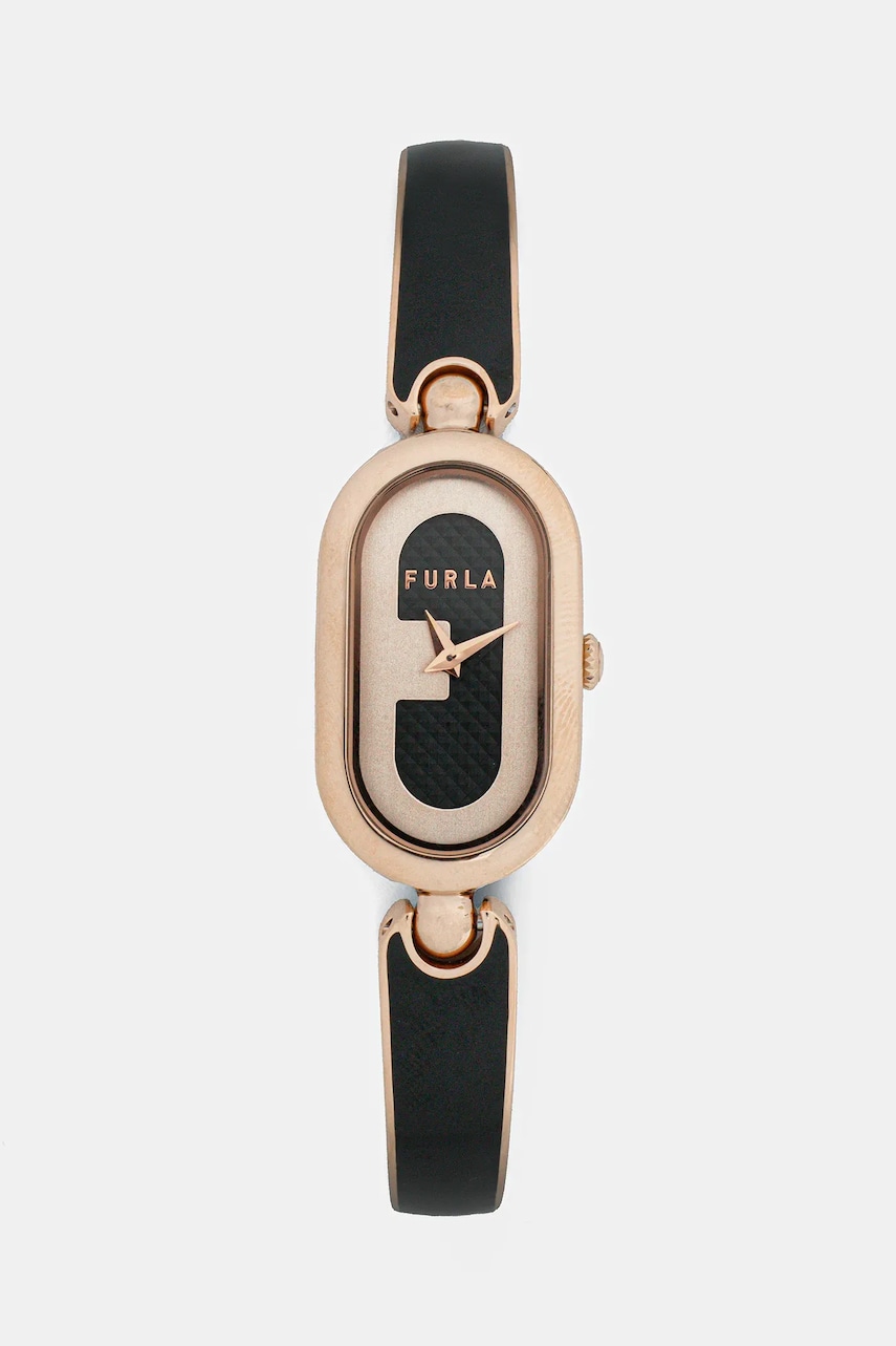 Furla ceas FURLA GLAMOUR CHIC femei, culoarea negru, WW00060012L3