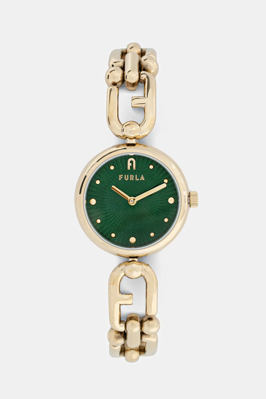 Furla ceas FURLA HERITAGE femei, culoarea auriu, WW00063002L2