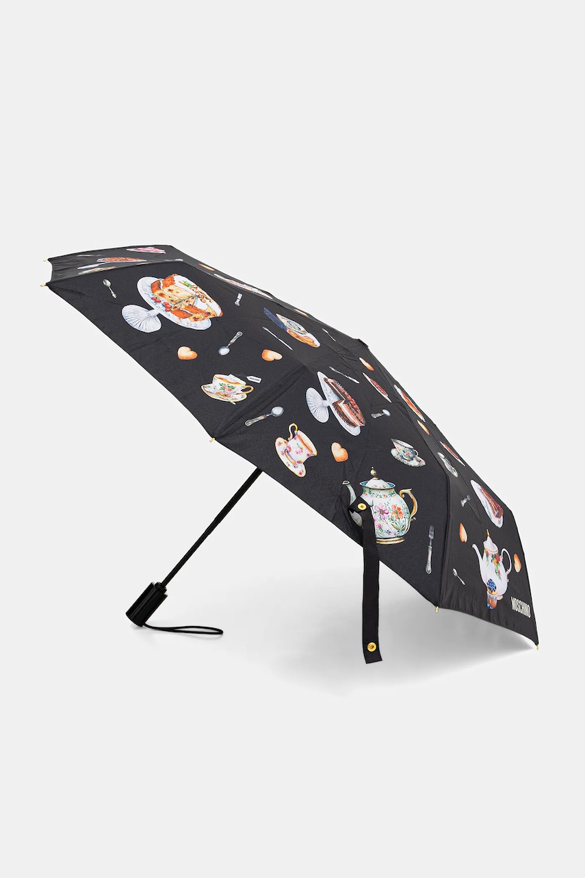 Moschino umbrelă culoarea negru, 8953