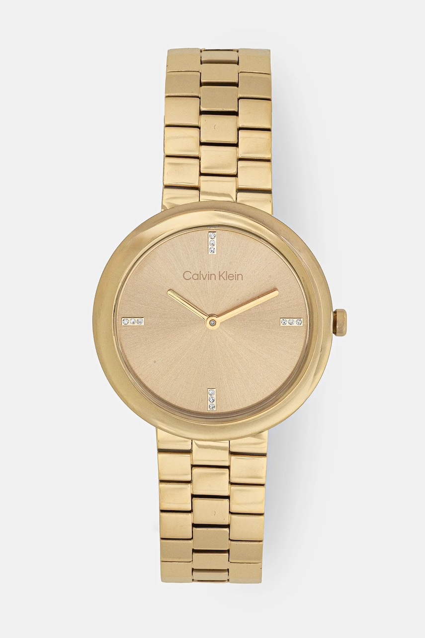 Levně Hodinky Calvin Klein dámské, zlatá barva, 25100094