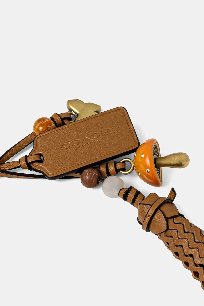 Кожаный брелок Coach Heritage CCD23