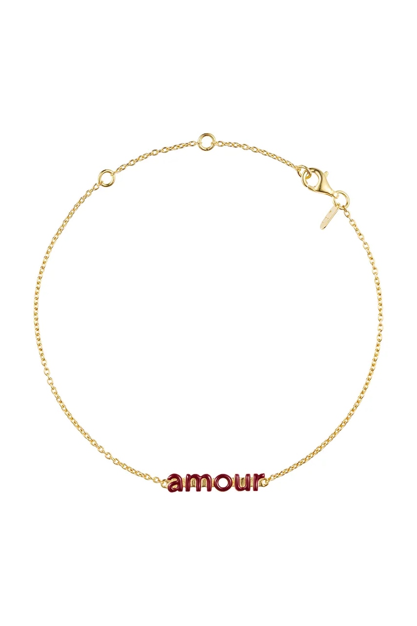 Design Letters bratara din argint placată cu aur 90501024BURAMOUR