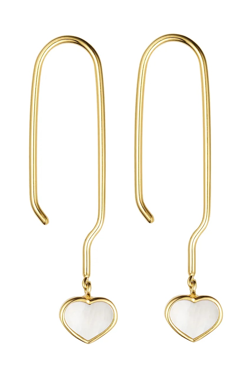 Design Letters cercei din argint placat cu aur