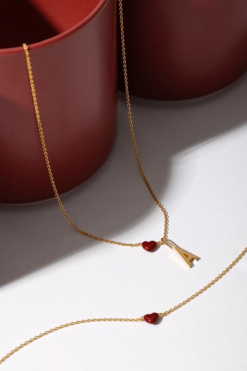 Κολιέ από επιχρυσωμένο ασήμι Design Letters φωτογραφία