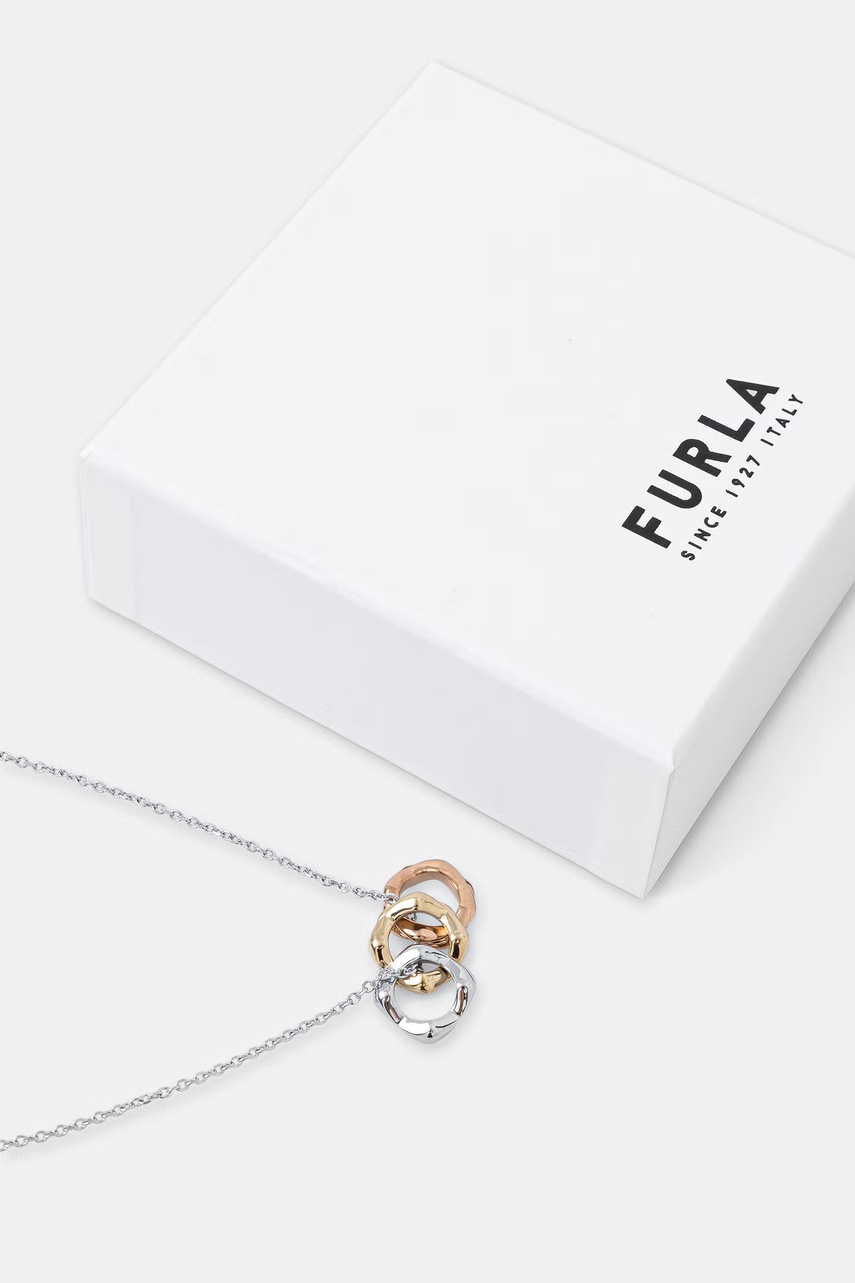 Furla κολιέ με κρεμαστό γυναικείο μεταλλικό φωτογραφία