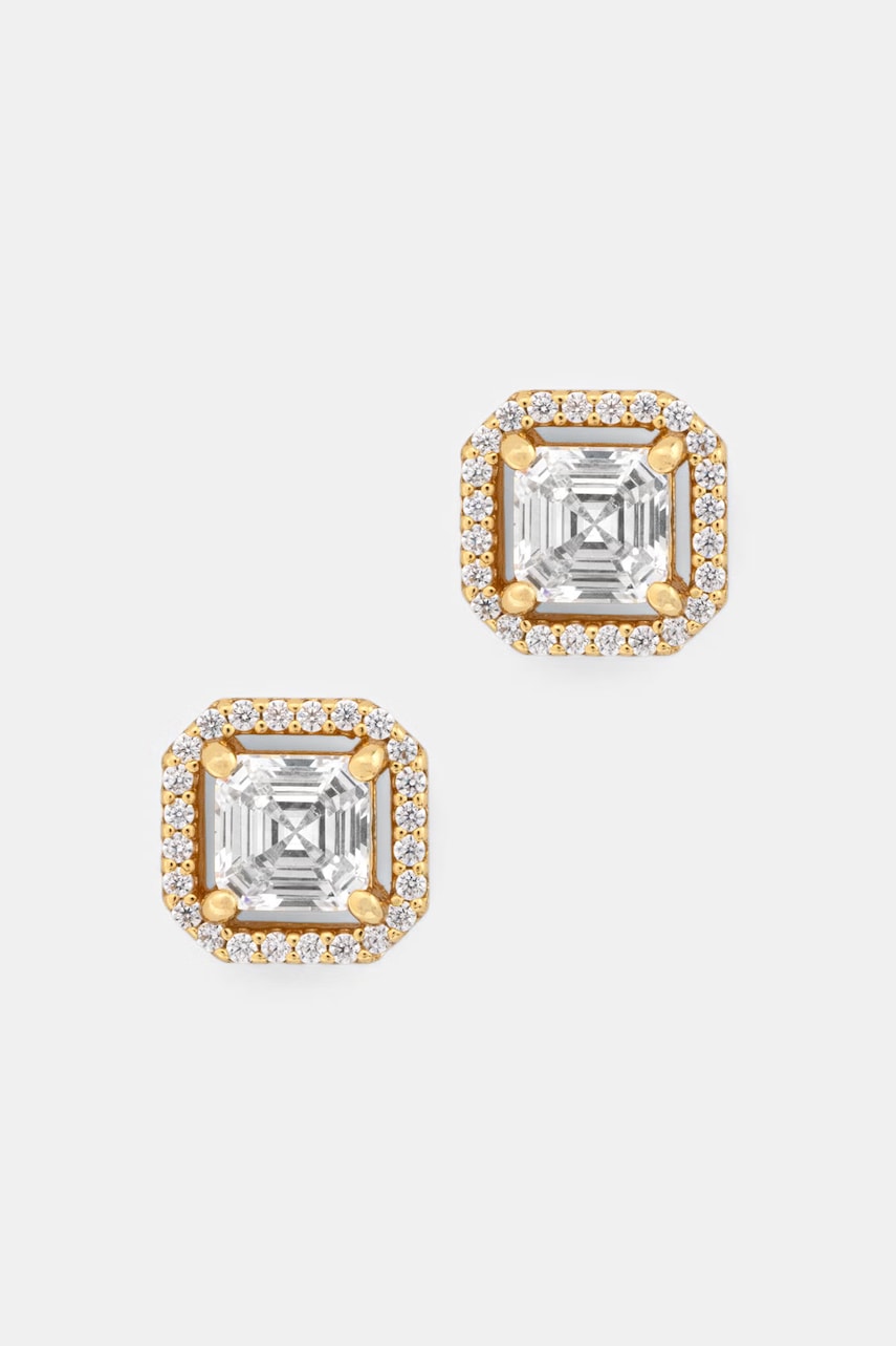 Michael Kors cercei pentru femei, din argint placat cu aur cu zirconiu cubic