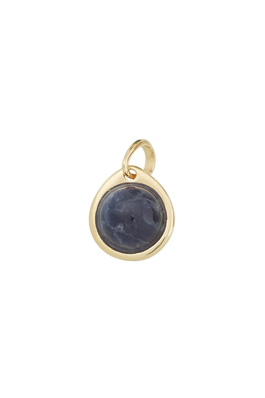 EDBLAD zawieszka damska pozłacana szafirowa Birthstone Charm September