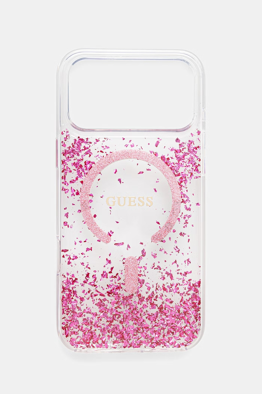 Guess etui na telefon damskie iPhone 17 Pro Max różowe GUHMP17XRGRGEP