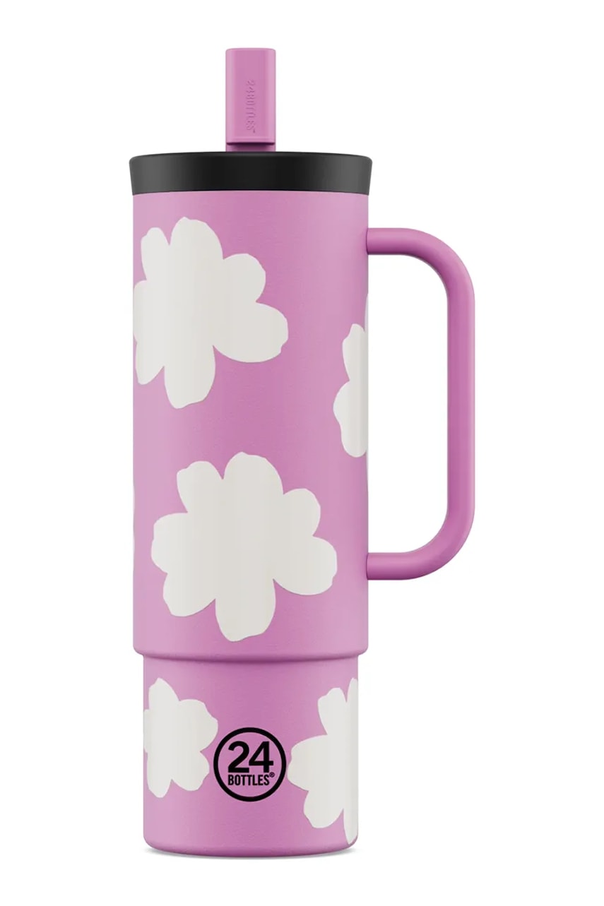 Levně 24bottles termohrnek s brčkem Straw Cup 800 Daydreaming Pink