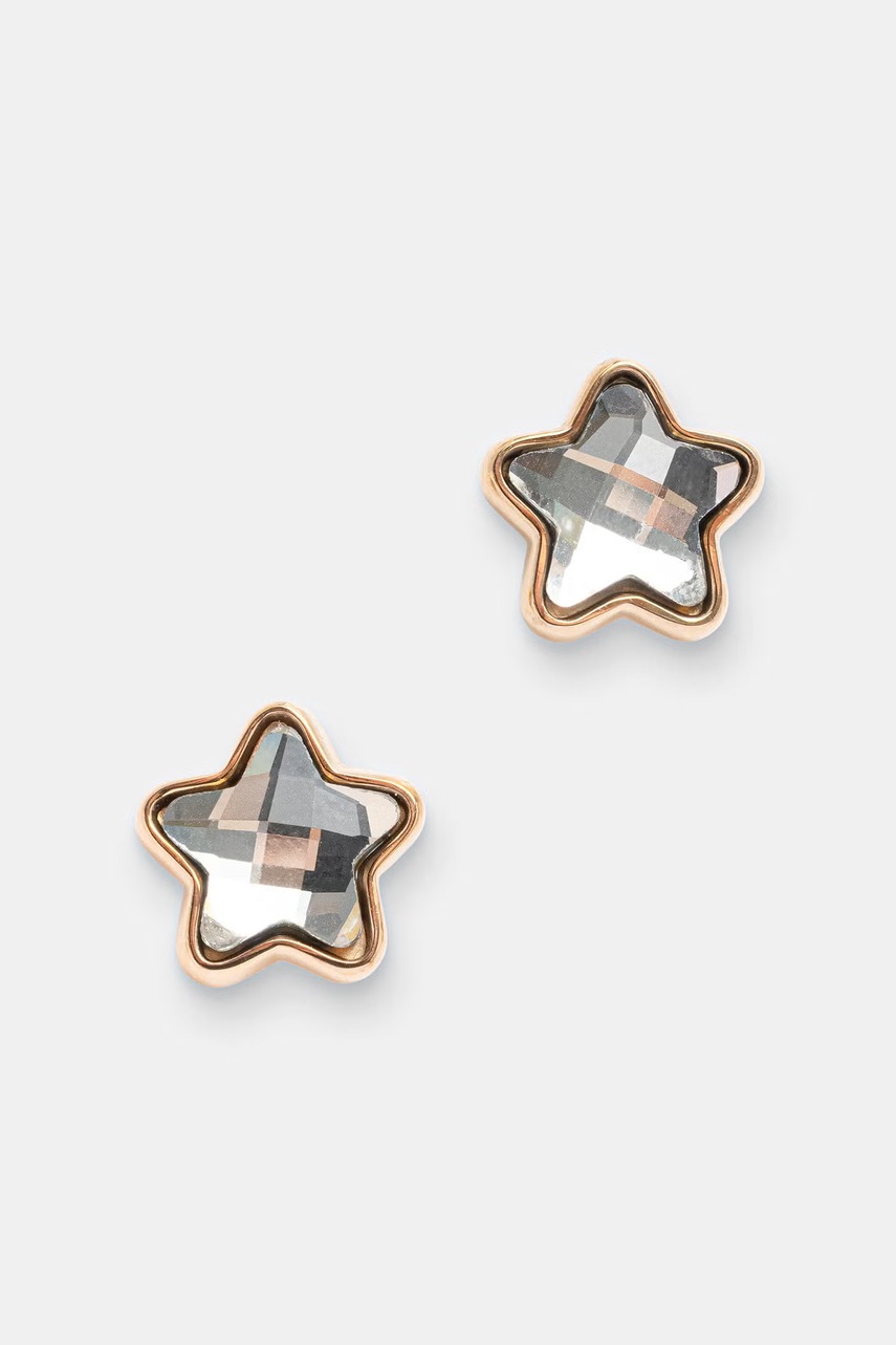 Lilou σκουλαρίκια Γυναικεία επιχρυσωμένα Mini Icons 176/10/KOL/26/BIA/PO χρυσαφί ONE SIZE