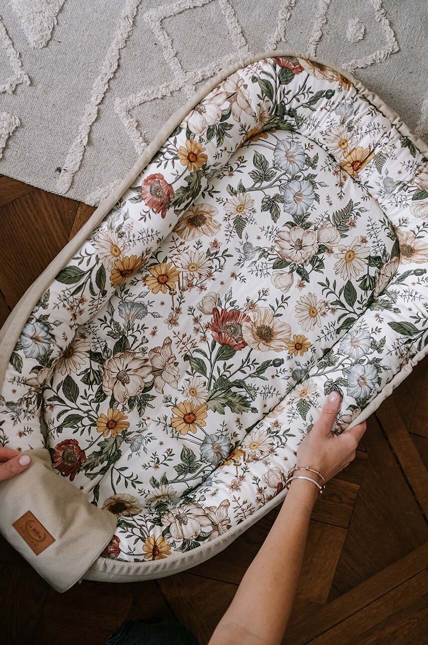 Дитячий кокон La Millou Best Nest Velvet VINTAGE MEADOW S